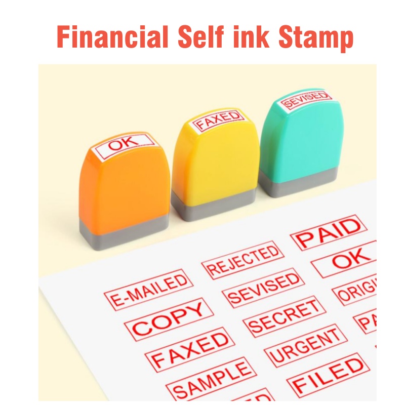 Rubber Date Stamp - financial seal PAID COPY SCANNED APPROVED
