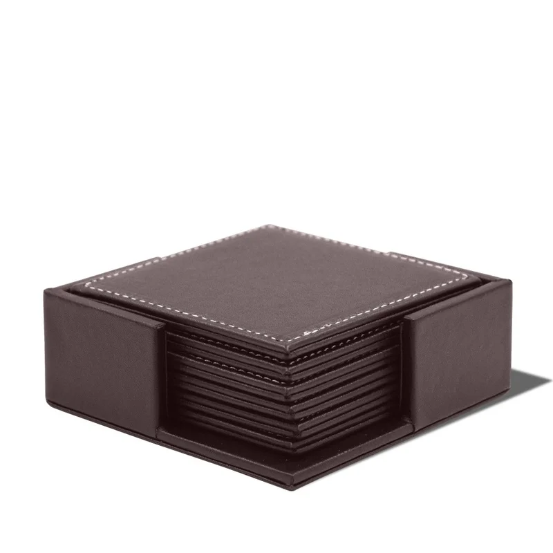 6pcs/Set Business Leather Coas - Leather Desk Pad recensie en prijs