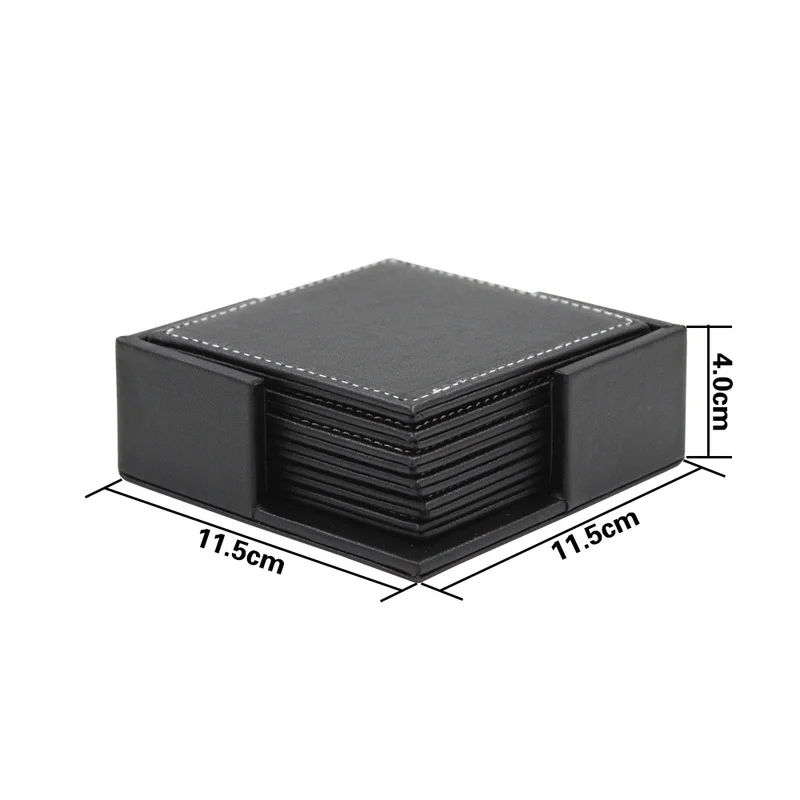 6pcs/Set Business Leather Coas - Leather Desk Pad recensie en prijs