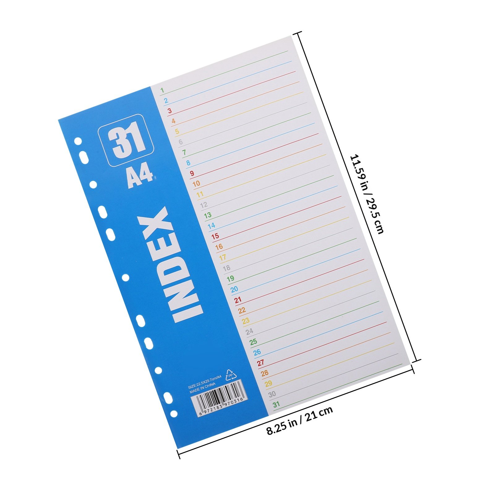 1Set Dividers A4 11-Hole PP St - Tab Divider A4 recensie en prijs