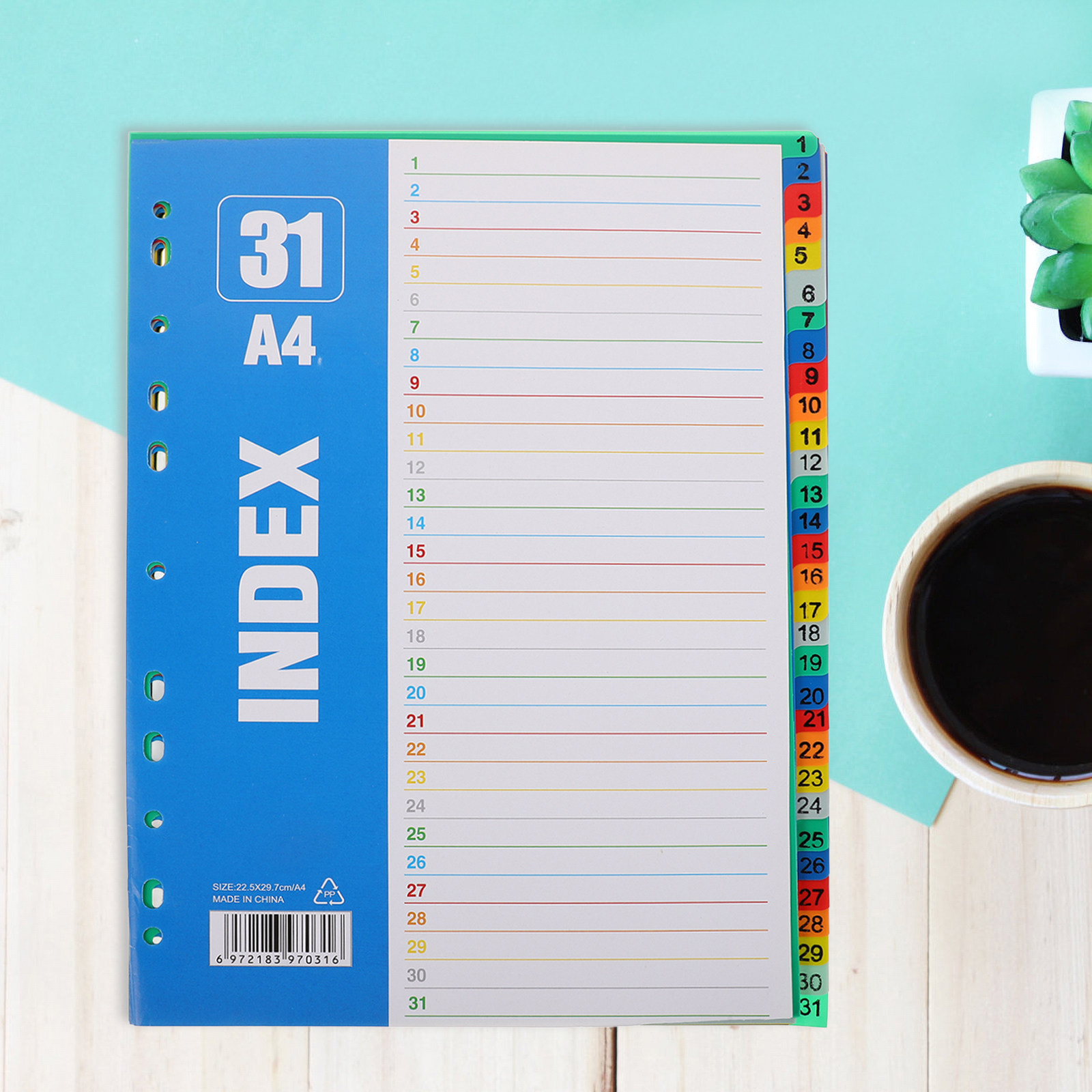 1Set Dividers A4 11-Hole PP St - Tab Divider A4 recensie en prijs