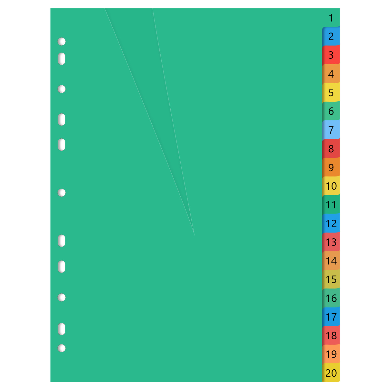 20 Pages Colorful Plastic Tab  - Tab Divider A4 recensie en prijs