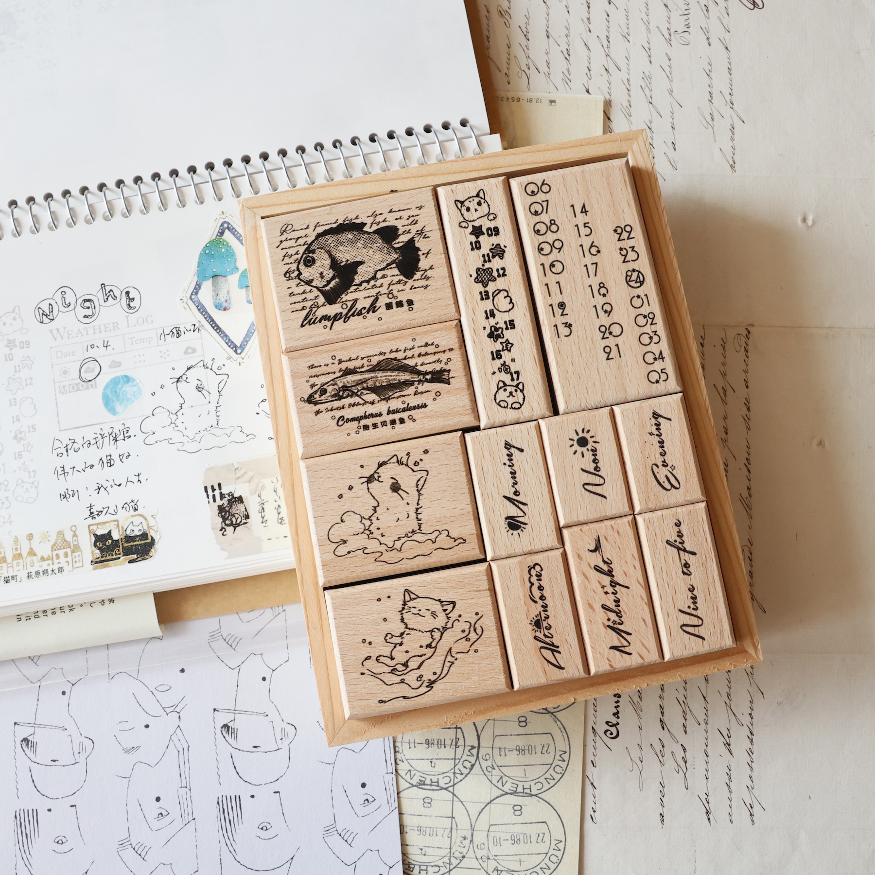 Two Raccoons Vintage Little Ca - Rubber Date Stamp recensie en prijs