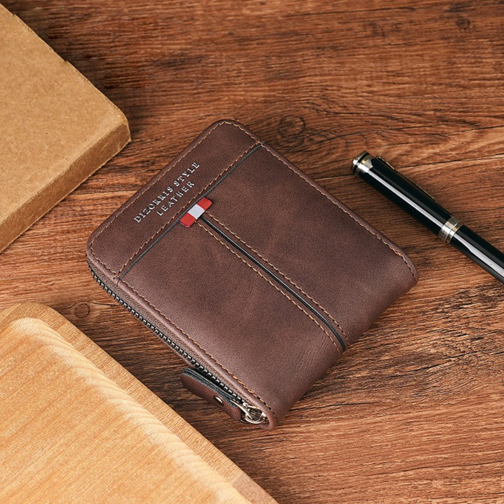 Men Short Wallets PU Zipper Co - Index Card Holder recensie en prijs
