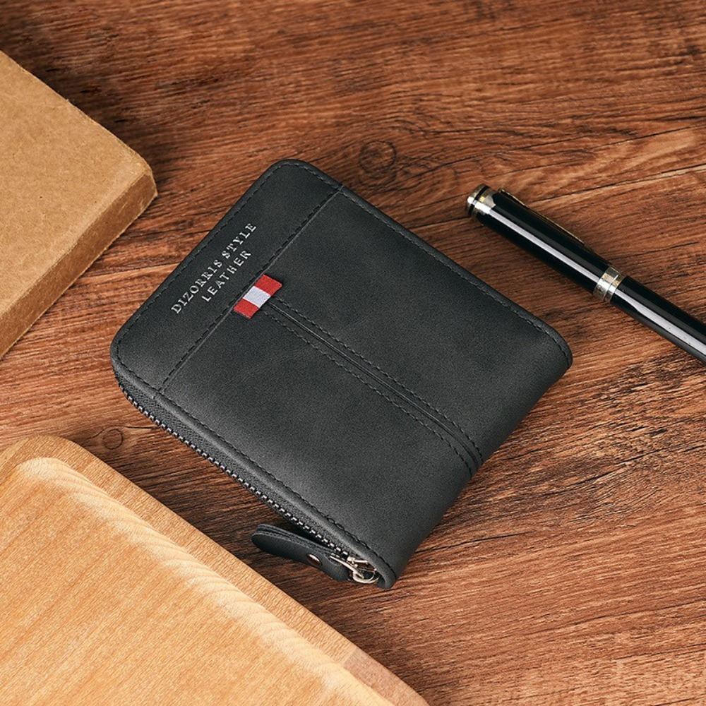 Men Short Wallets PU Zipper Co - Index Card Holder recensie en prijs