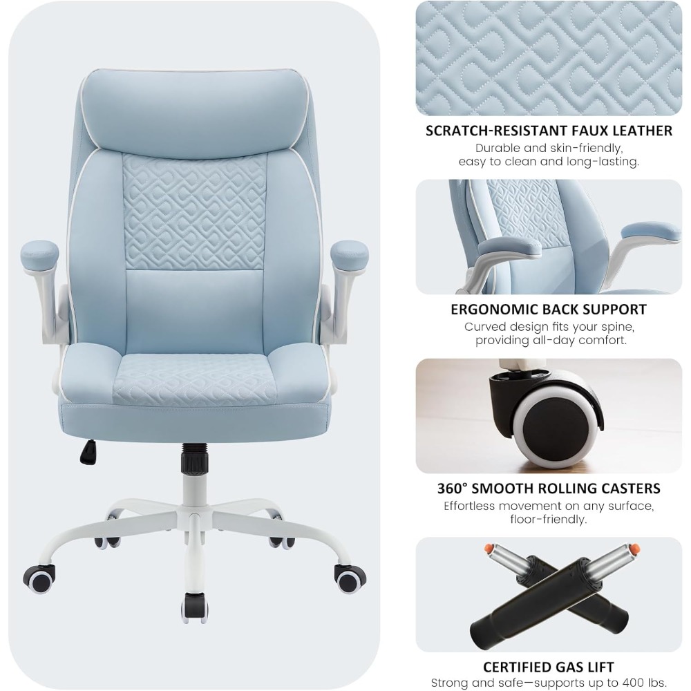 Computer Desk Chair with Lumba - Leather Desk Pad recensie en prijs