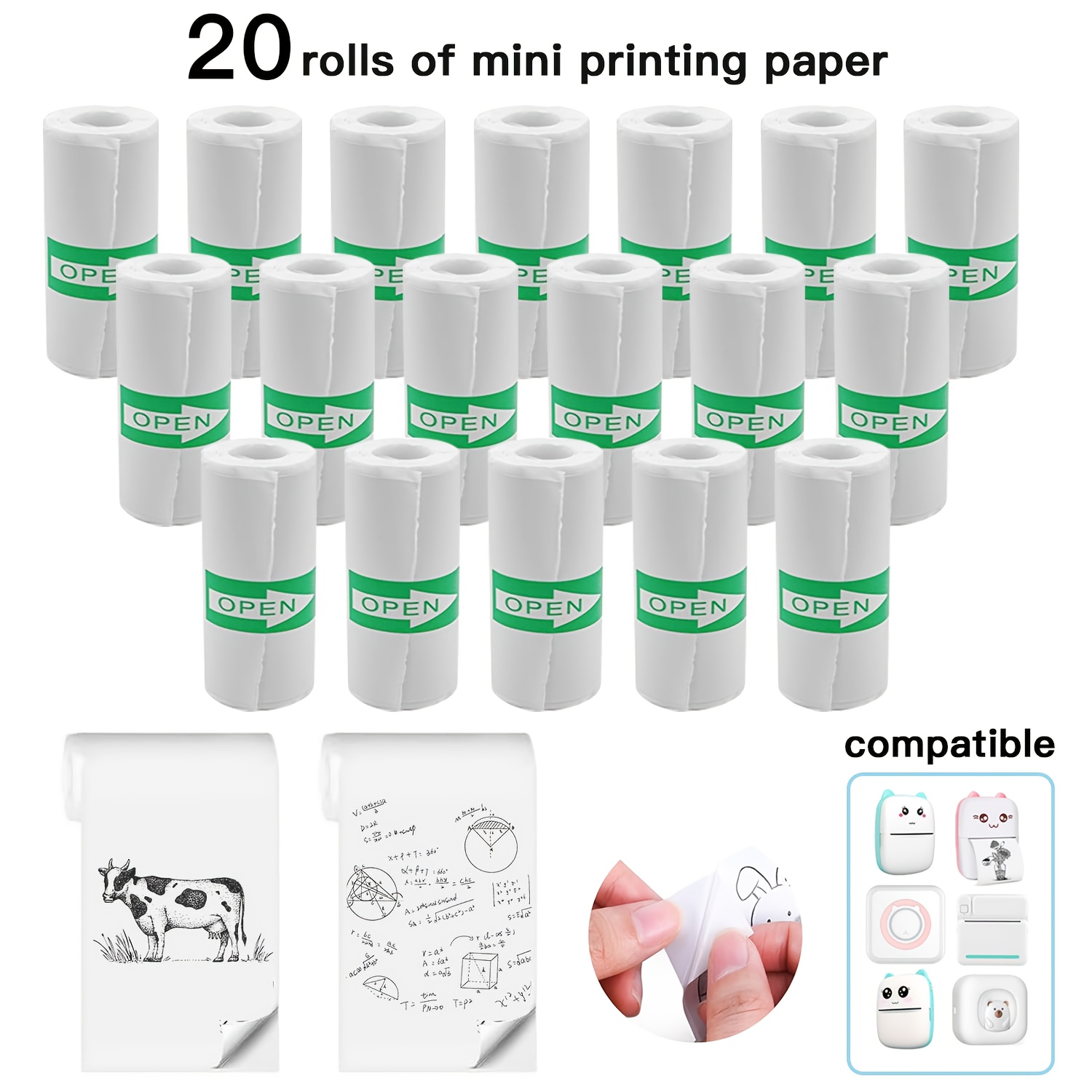 20 Rolls White Thermal Sticker - Ink Blotter Paper recensie en prijs