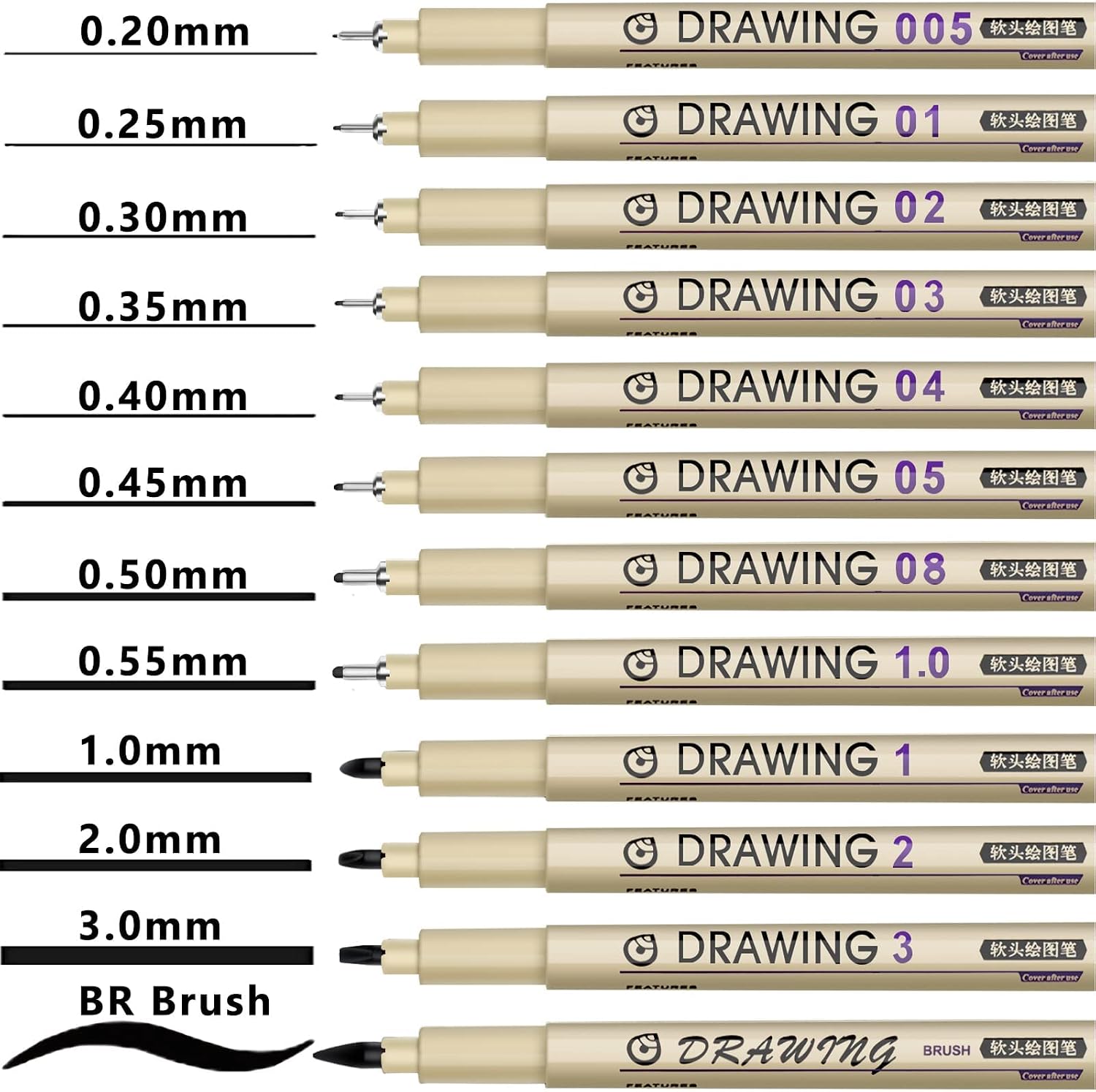12 Black Fine Liner Drawing Pe - Archive Box Set recensie en prijs
