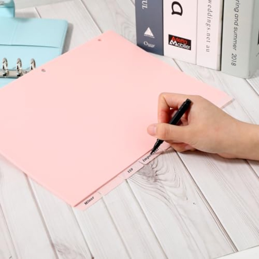 A4 Pink 3-Ring Binder Dividers - Tab Divider A4 recensie en prijs