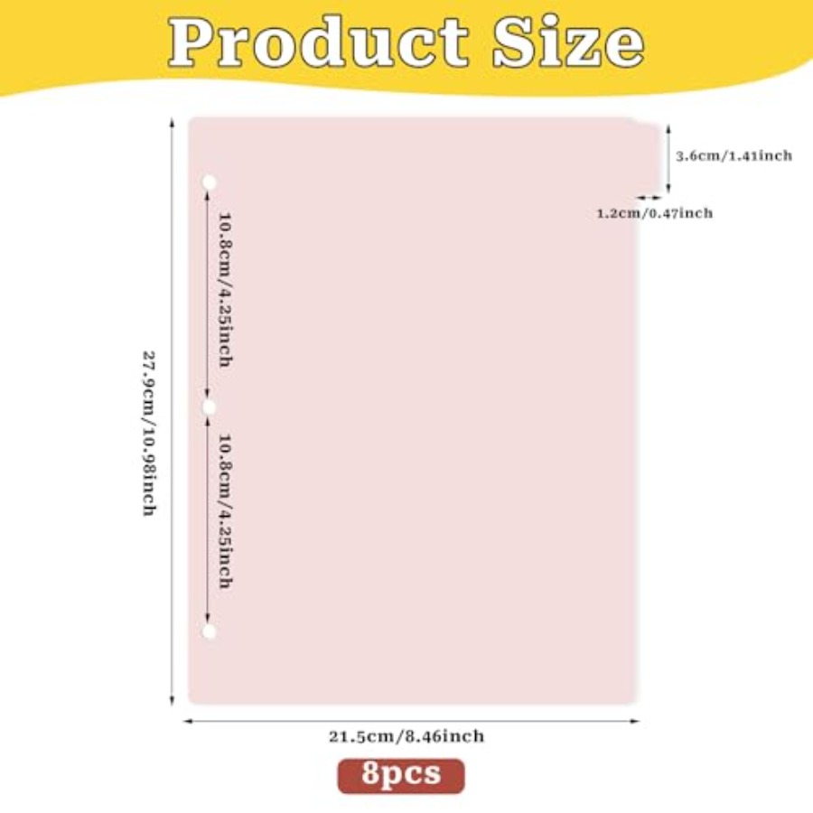 A4 Pink 3-Ring Binder Dividers - Tab Divider A4 recensie en prijs