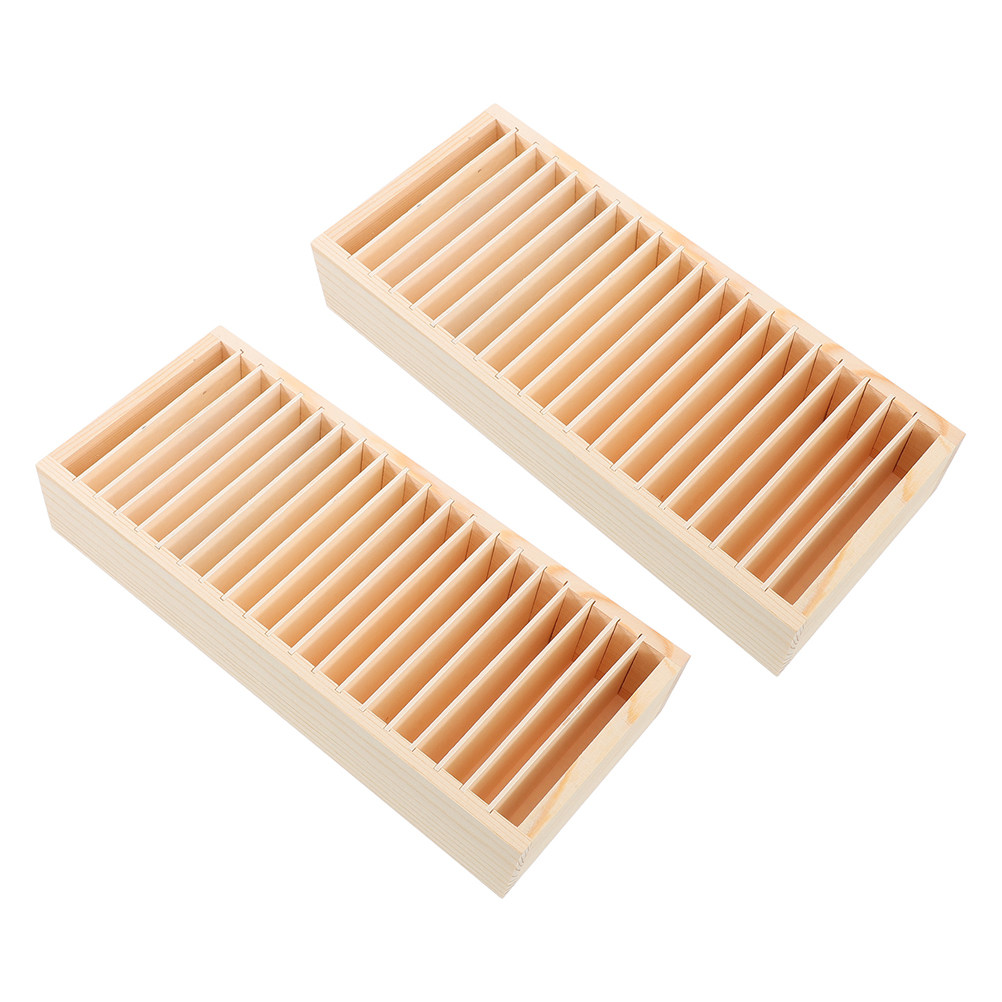 2Pcs Wooden Name Card Case Mul - Card Index Box recensie en prijs