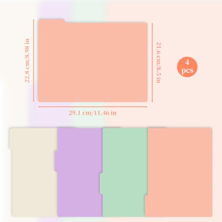 4-Pack Binder Dividers with Ta - Tab Divider A4 recensie en prijs