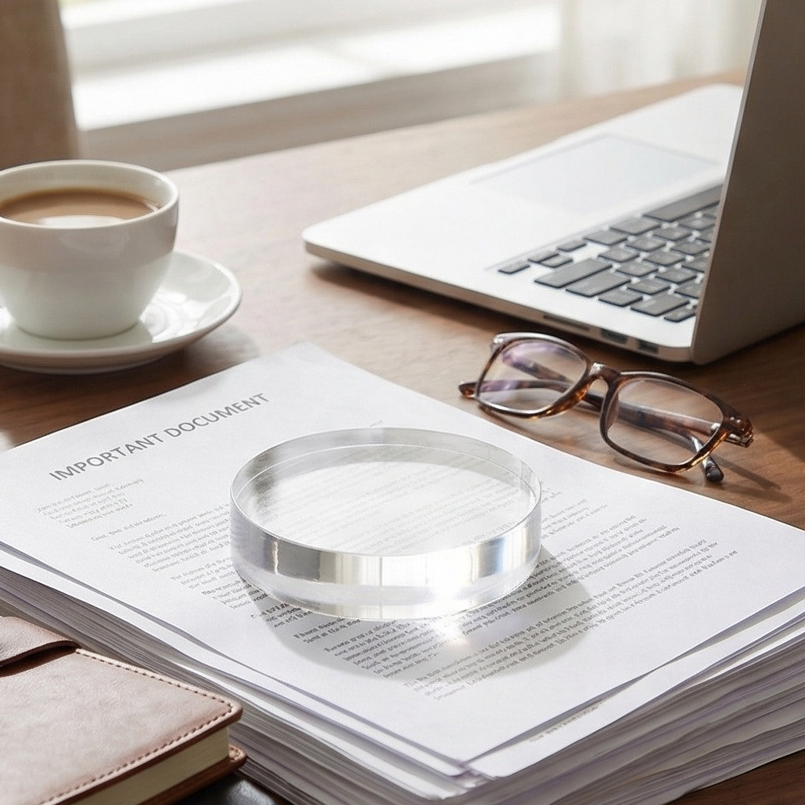 Round Clear Crystal Paperweigh - Book Weight Glass recensie en prijs