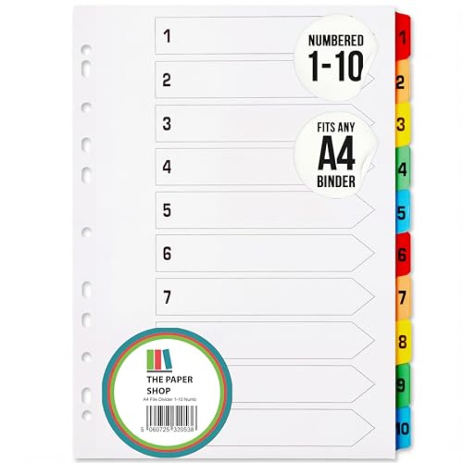 Binder Dividers with Tabs A4 1 - Tab Divider A4 recensie en prijs