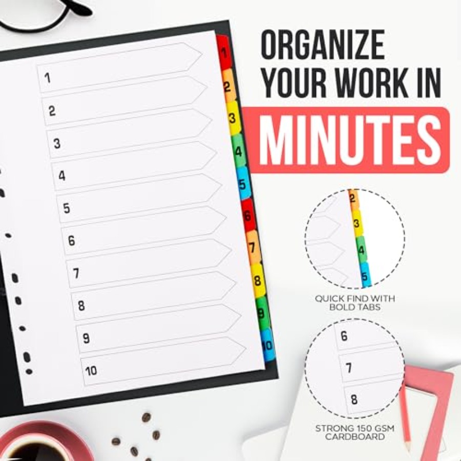 Binder Dividers with Tabs A4 1 - Tab Divider A4 recensie en prijs