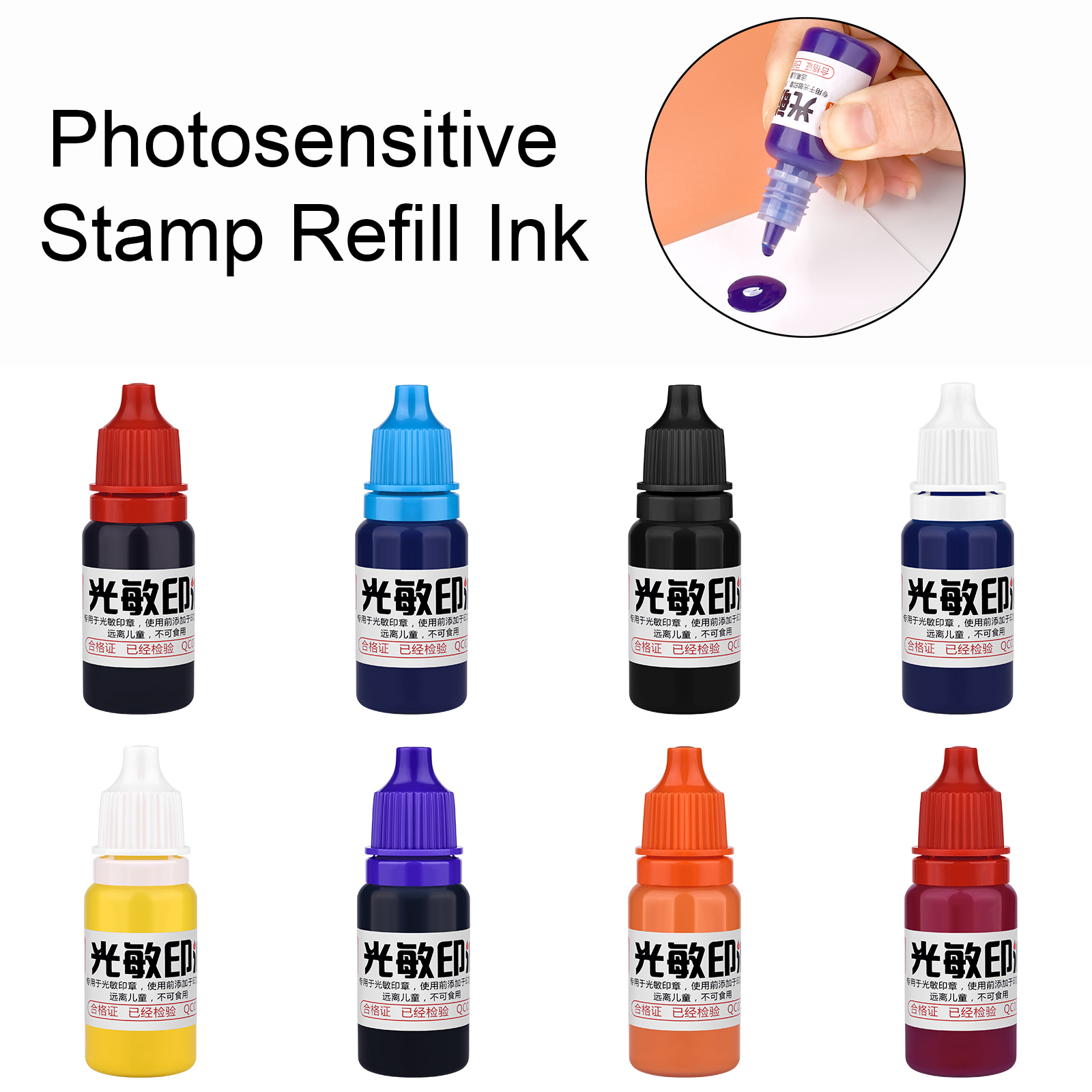 10ml Refill Ink 13 Color Rubbe - Rubber Date Stamp recensie en prijs