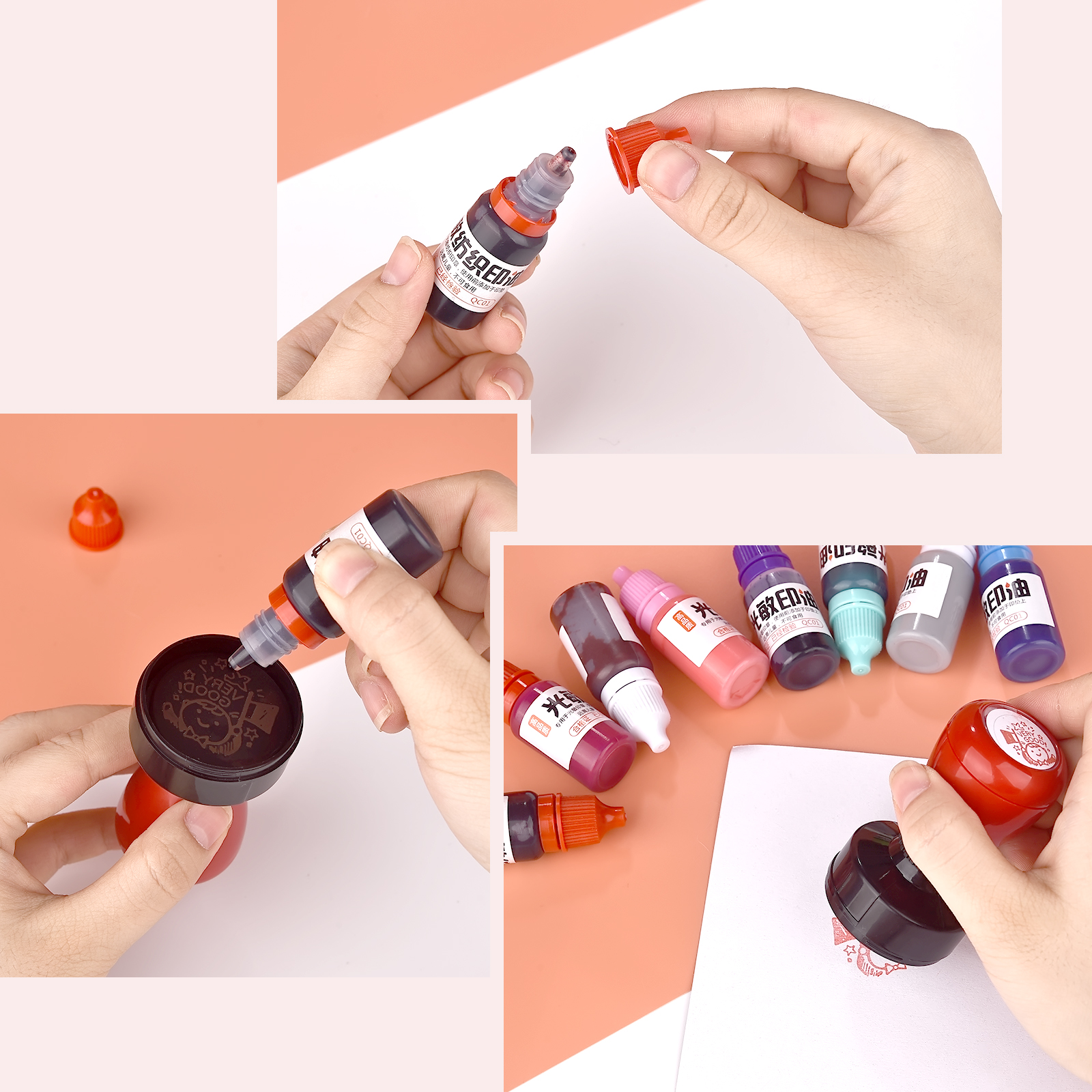 10ml Refill Ink 13 Color Rubbe - Rubber Date Stamp recensie en prijs