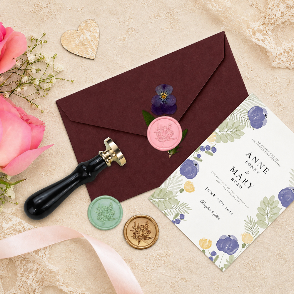 Wax Seal Stamp Set Flower Plan - Wax Seal Stamp Set recensie en prijs