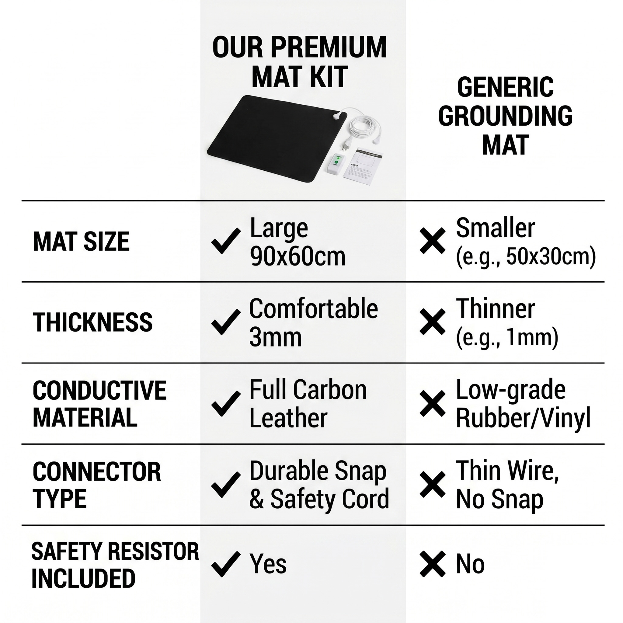 3mm PU Leather Grounding Mat E - Leather Desk Pad recensie en prijs