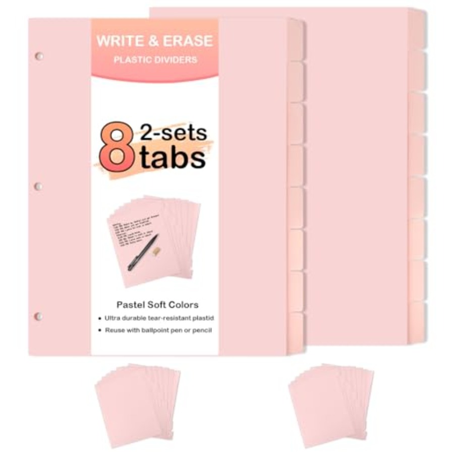 3 Ring Pink Binder Dividers wi - Tab Divider A4 recensie en prijs