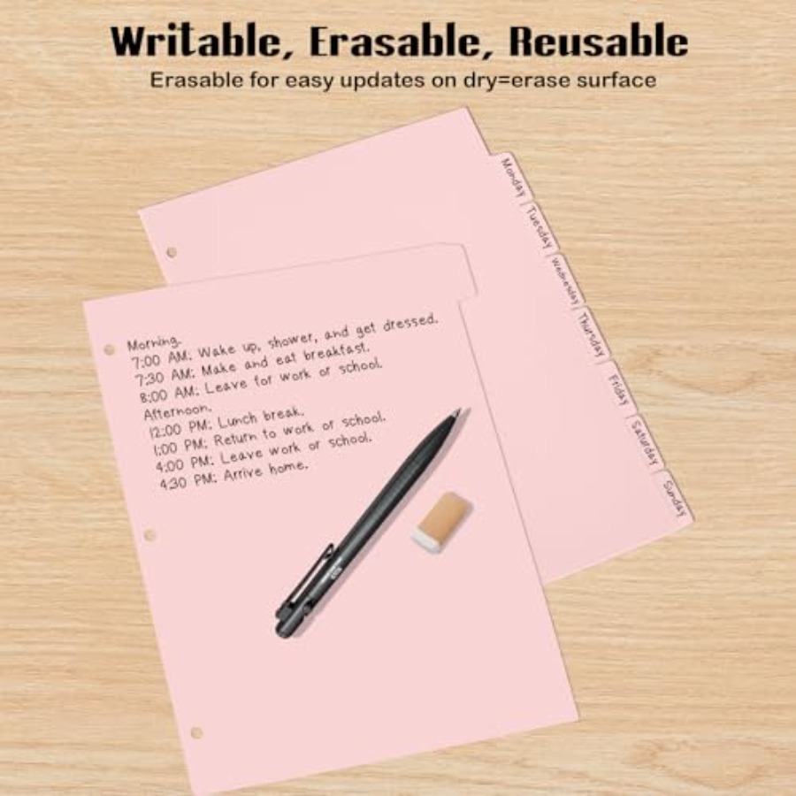 3 Ring Pink Binder Dividers wi - Tab Divider A4 recensie en prijs